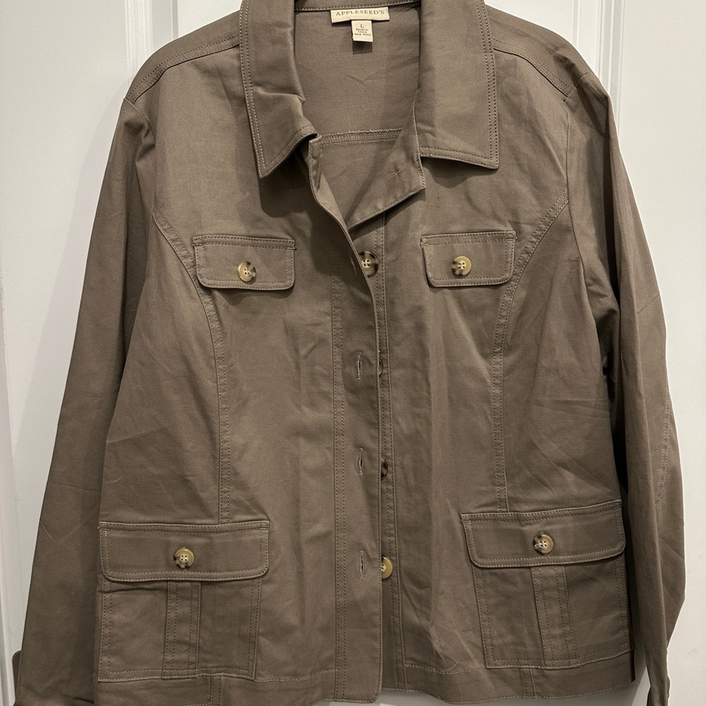 Appleseed's Taupe Utility Jacket